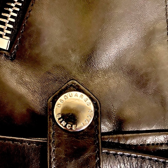 $4,370 USD⚫️ DSQUARED2 ⚫️Leather Biker Jacket EU42 - Picture 6 of 7